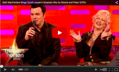 GEEKLY » » Seth MacFarlane Sings Cyndi Lauper Hits As Peter And Stewie