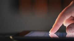 Closeup Finger Touching Tablet Computer Touchscreen Stock Footage Video 4069105 - Shutterstock