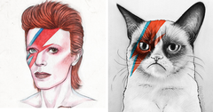 Artists Pay Tribute To Late David Bowie (15+ Pics)