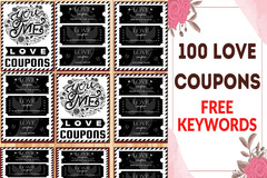 100 Valentine's Day Love Coupons Book Graphic by KDP Pro Team · Creative Fabrica