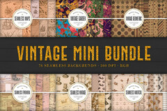 Seamless Vintage Patterns Mini Bundle Graphic by Sabina Leja · Creative Fabrica