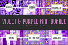 Violet & Purple Background Mini Bundle Graphic by Sabina Leja · Creative Fabrica
