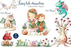 Fairy Tale Characters, Watercolor Clipar Graphic by ElenaZlataArt · Creative Fabrica